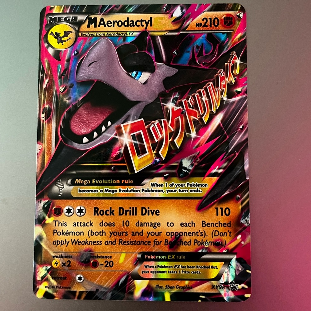 M Aerodactyle EX/ 2016 Pokemon XY Black Star promos M Aerodactyle EX Holo #XY98.